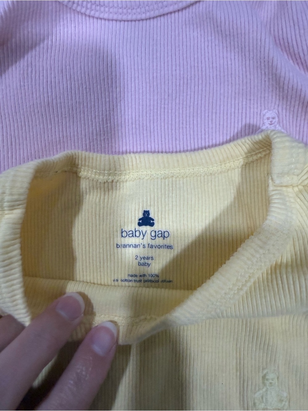 GAP Girls Ribbed Ruffle Sleeve Tee - Pastel Multi-Pack - Picture 2 of 3